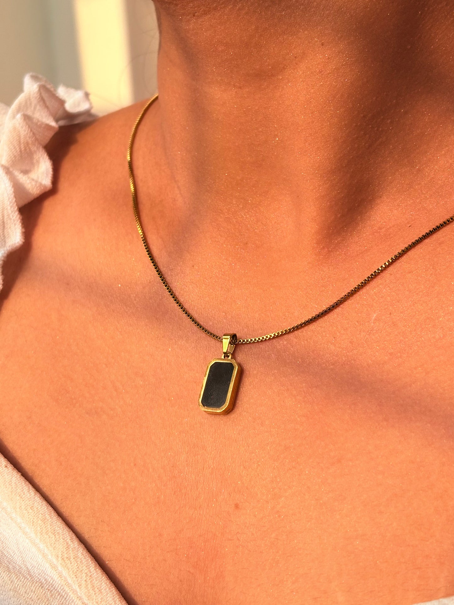 Black Rectangle Pendant