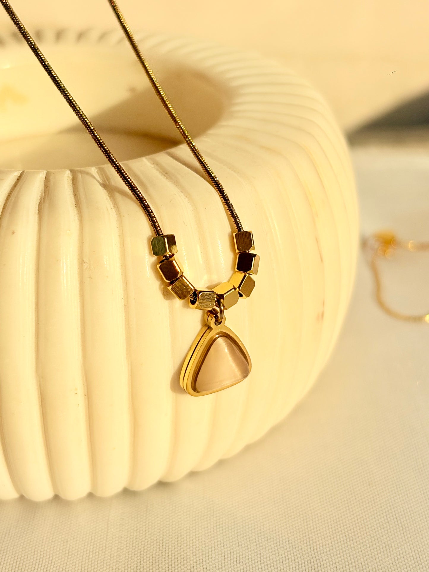 Amber Geo Charm Pendant