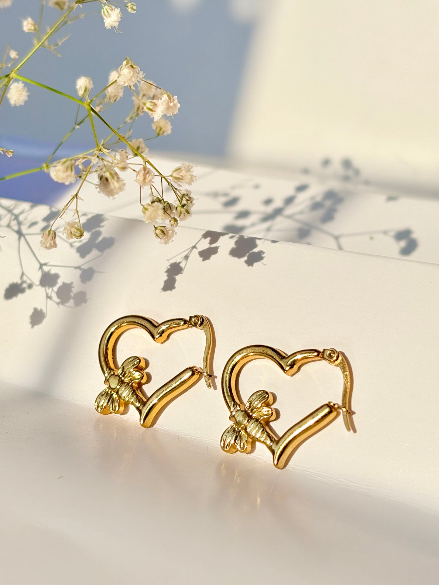 Golden Heart Bee Hoops