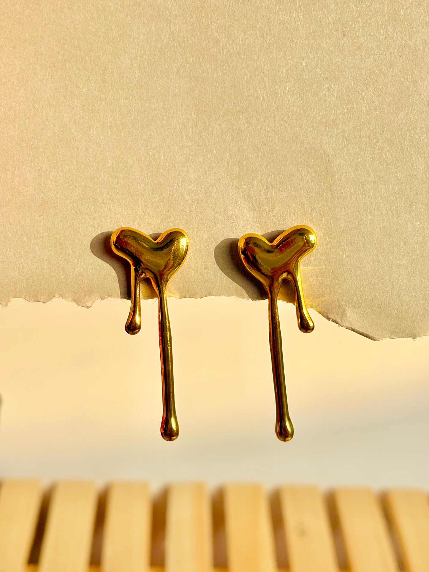 Melted heart Earings