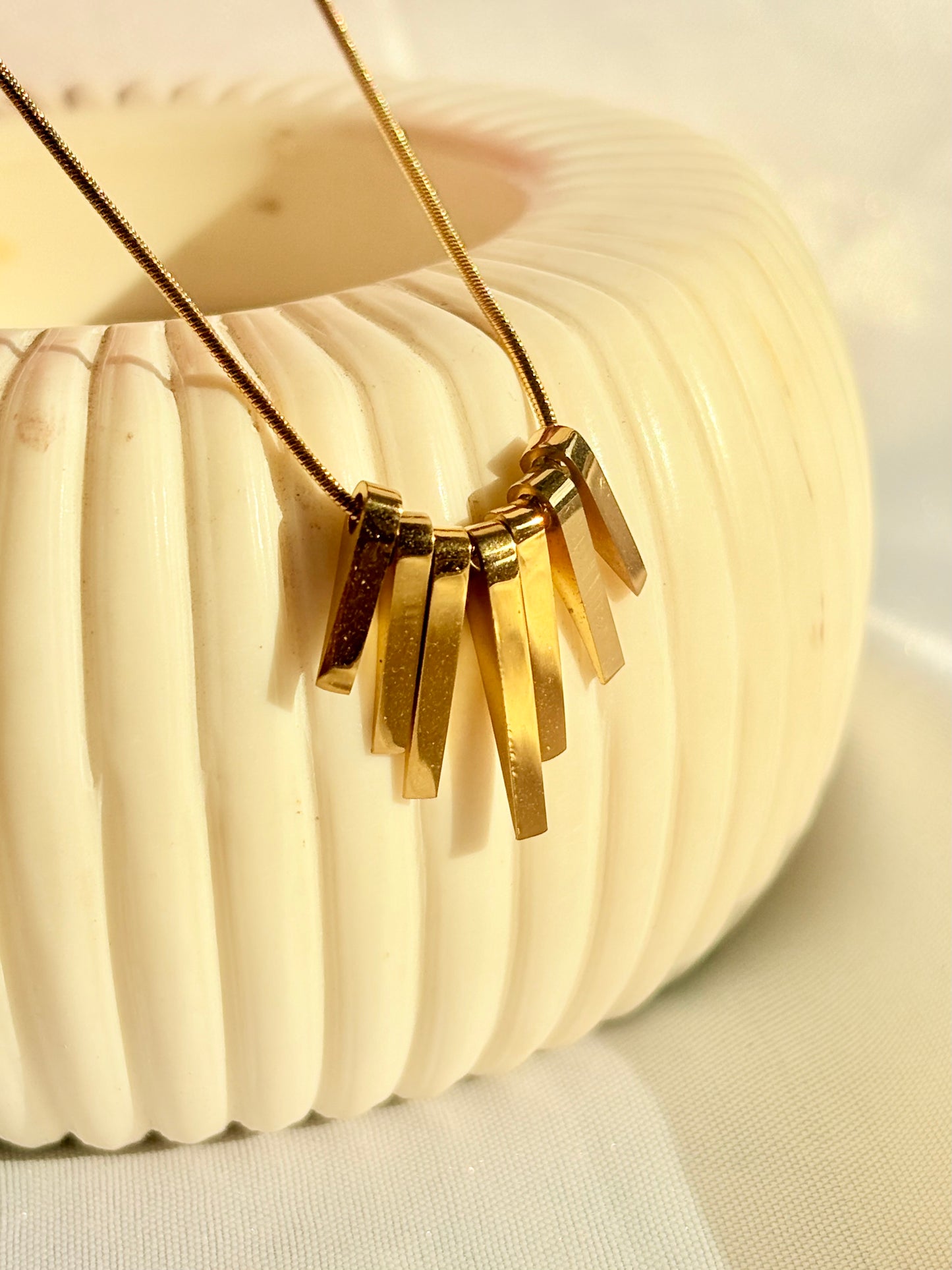 Golden Fringe Pendant