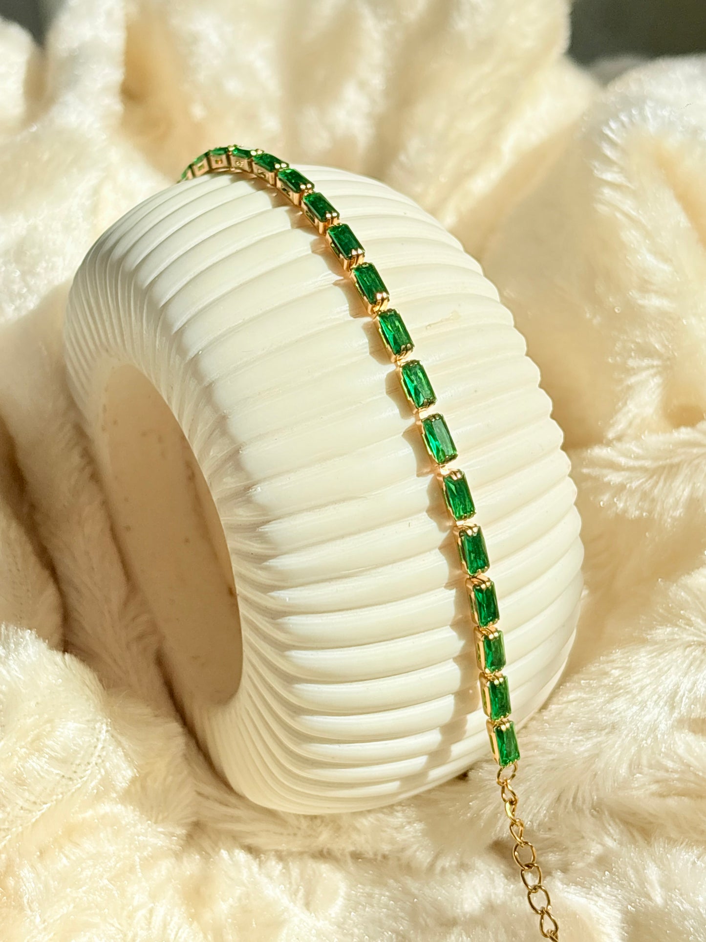 Emerald Line Tennis Bracelet