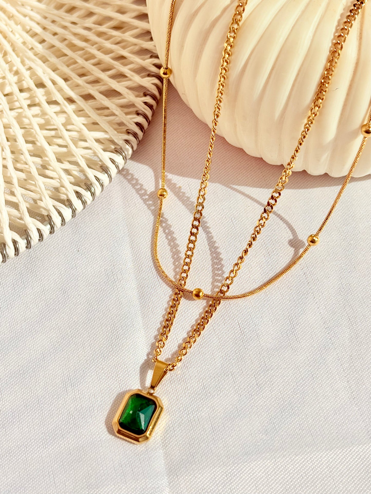 Luxe Emerald Drop Layers