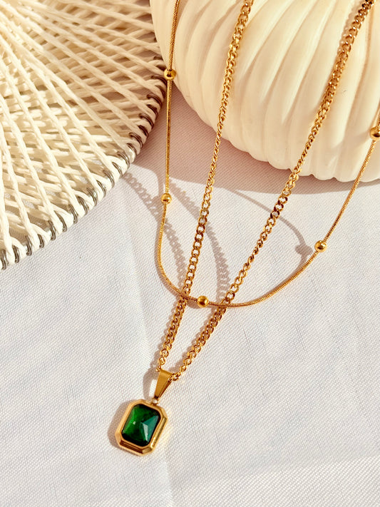 Luxe Emerald Drop Layers