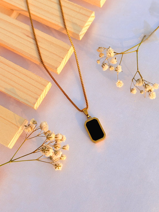 Black Rectangle Pendant