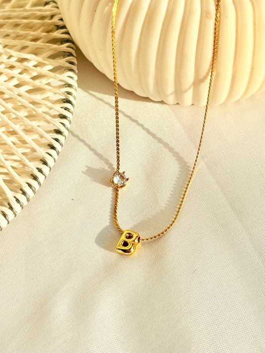 B solitaire charm drop