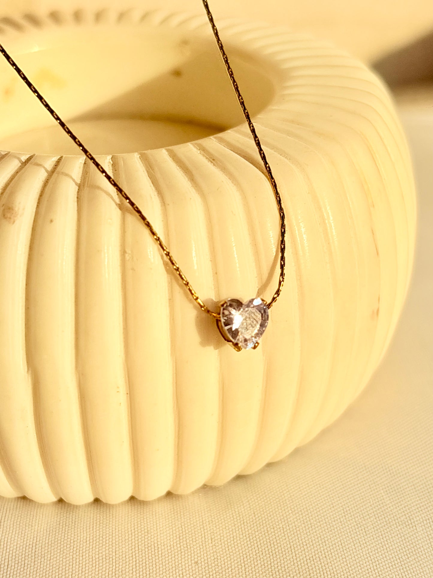 Solitaire heart Pendant