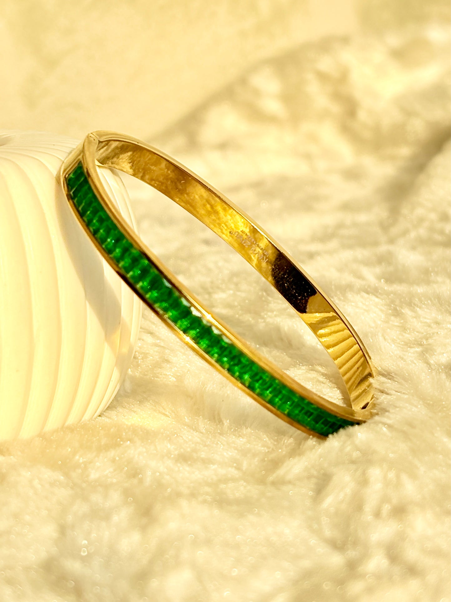 Emerald Baguette Line Bracelet