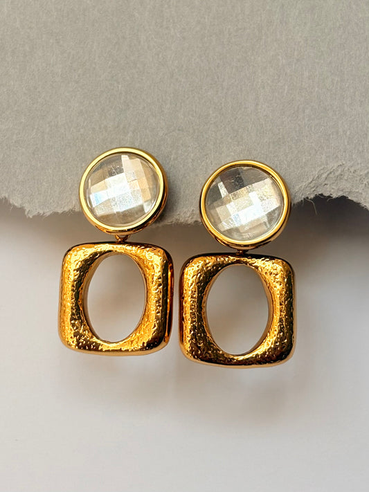 Crystal Frame Luxe Earings