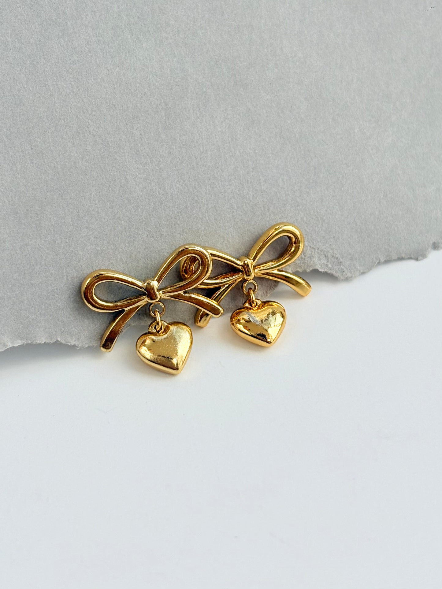 Petite Bow Charm Earings