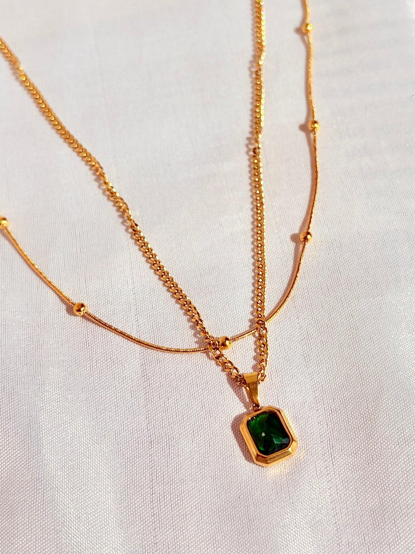 Luxe Emerald Drop Layers
