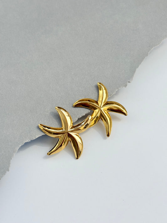Golden Starfish Studs