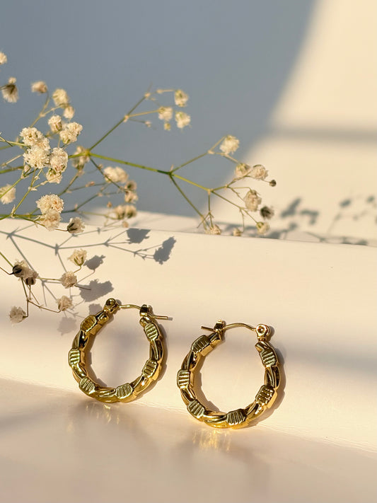 Braided Gold Hoops