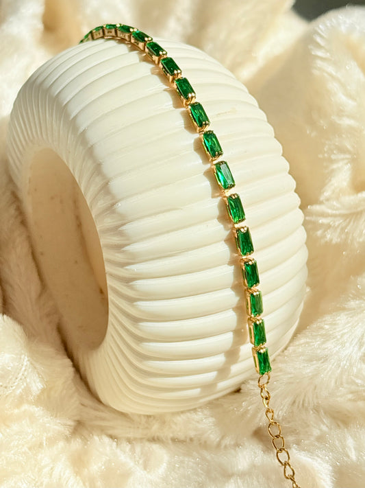 Emerald Line Tennis Bracelet