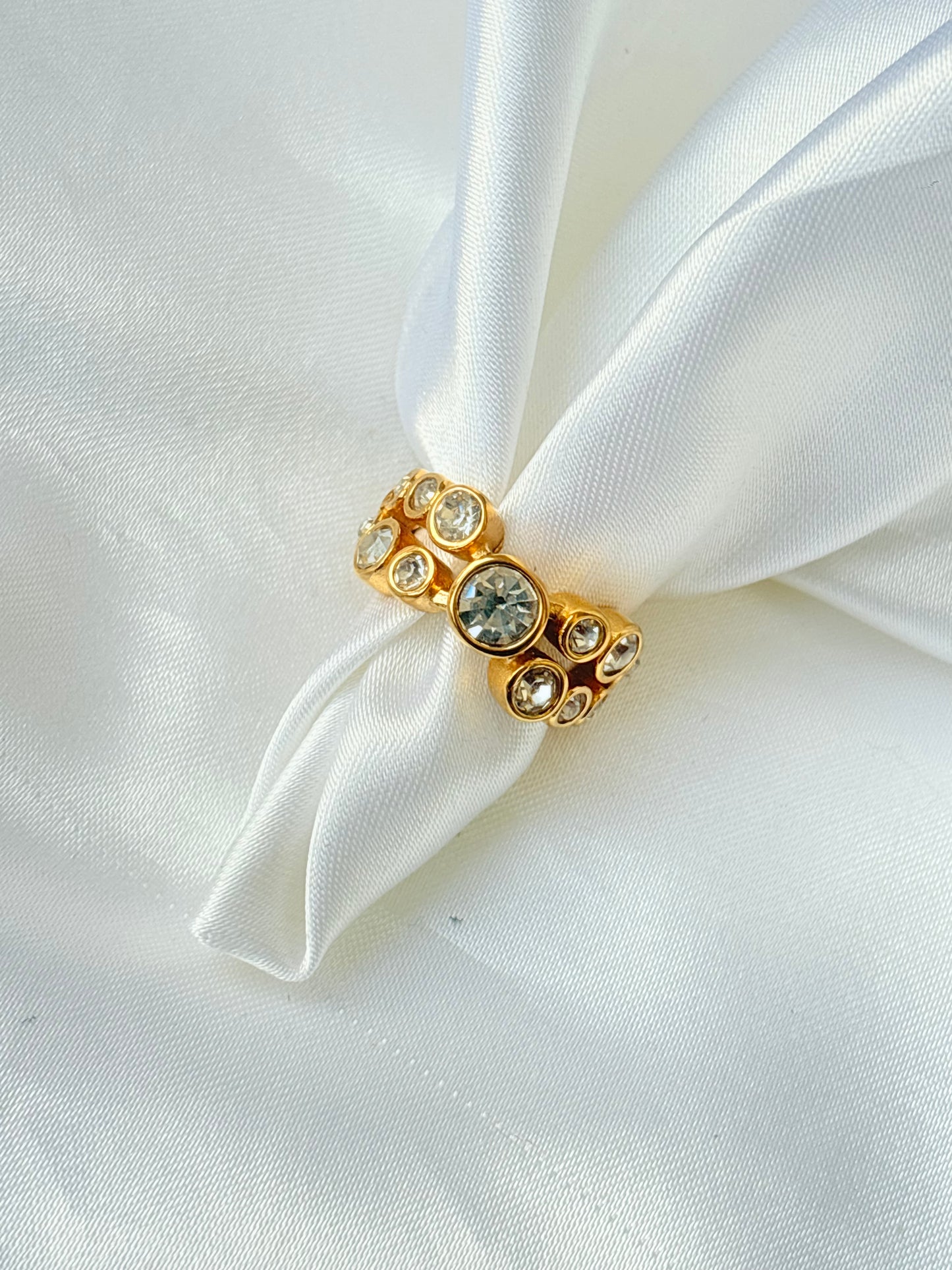 Luxe Cluster Dome Ring