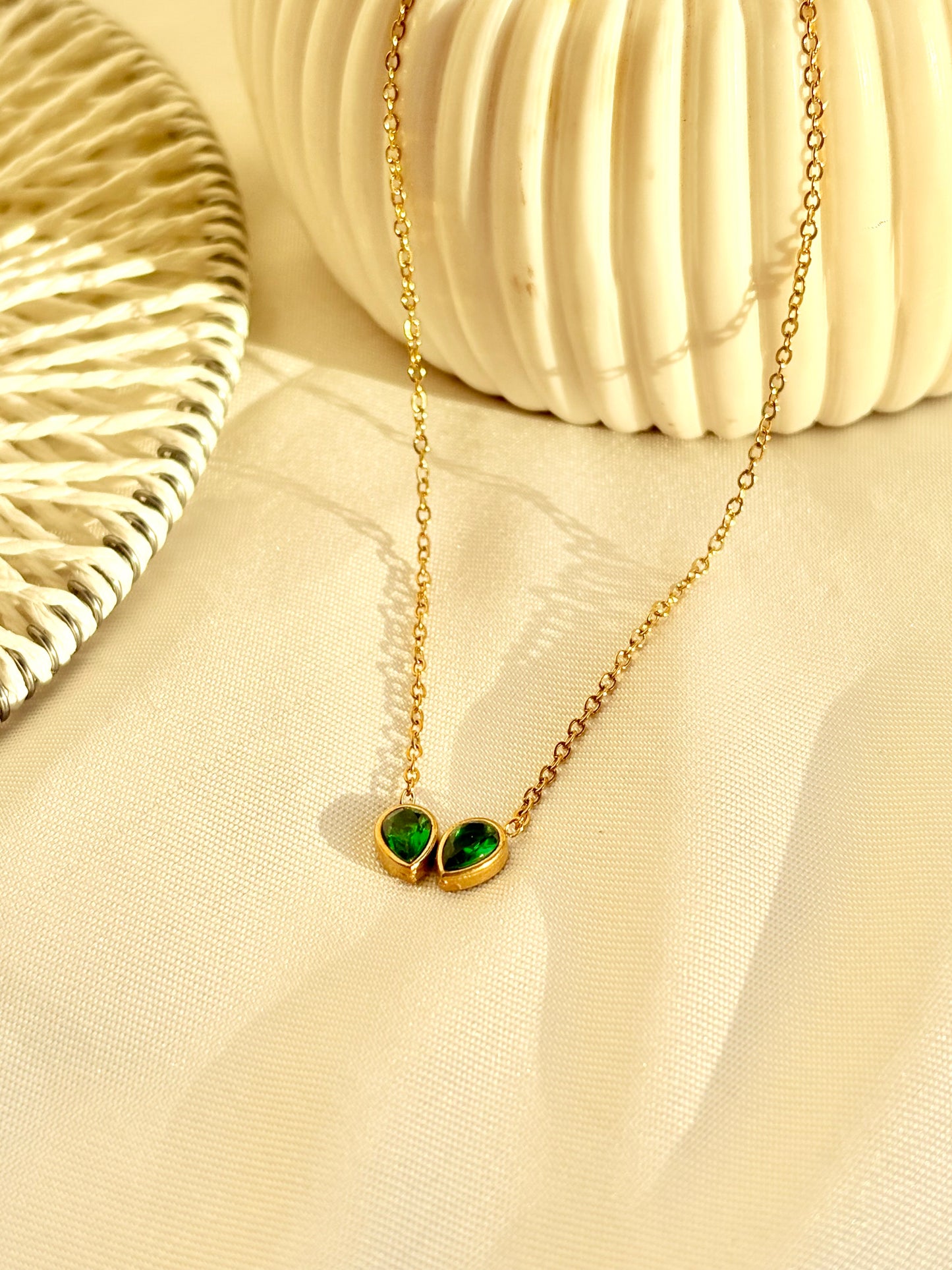Emerald Dew Drop Necklace