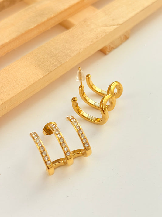 Triple Arc Mini Earings