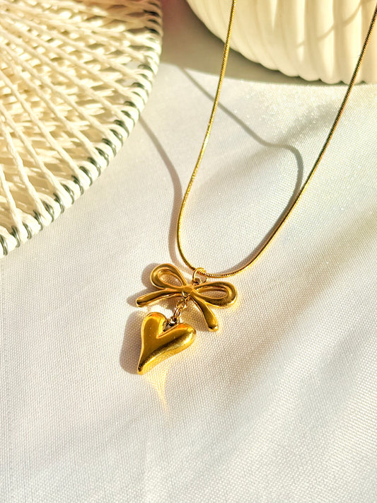 Love Knot Heart Pendant