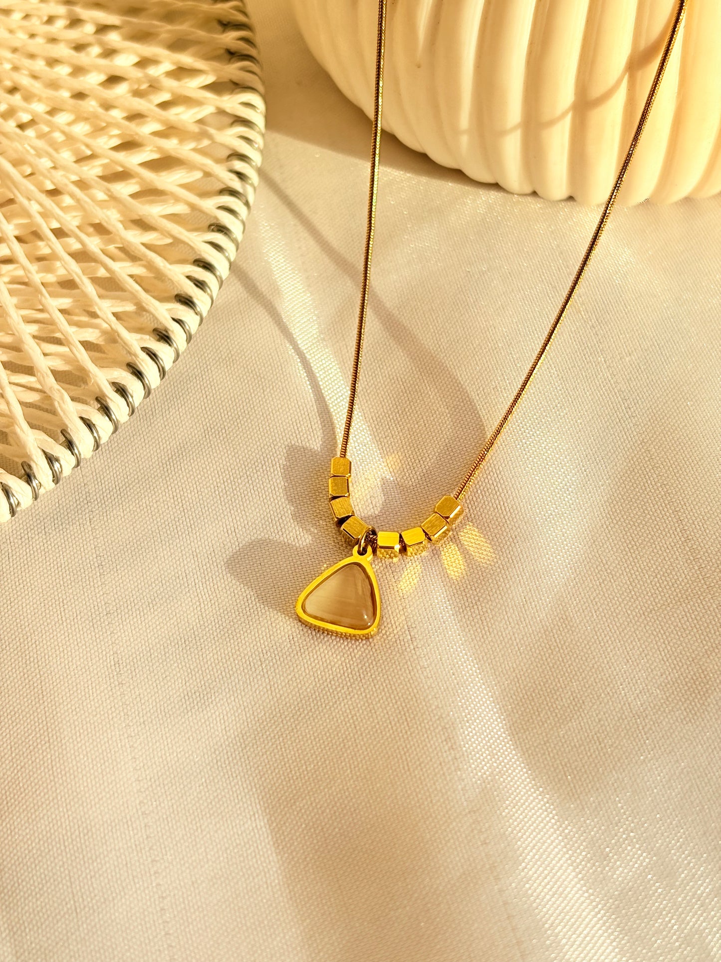 Amber Geo Charm Pendant