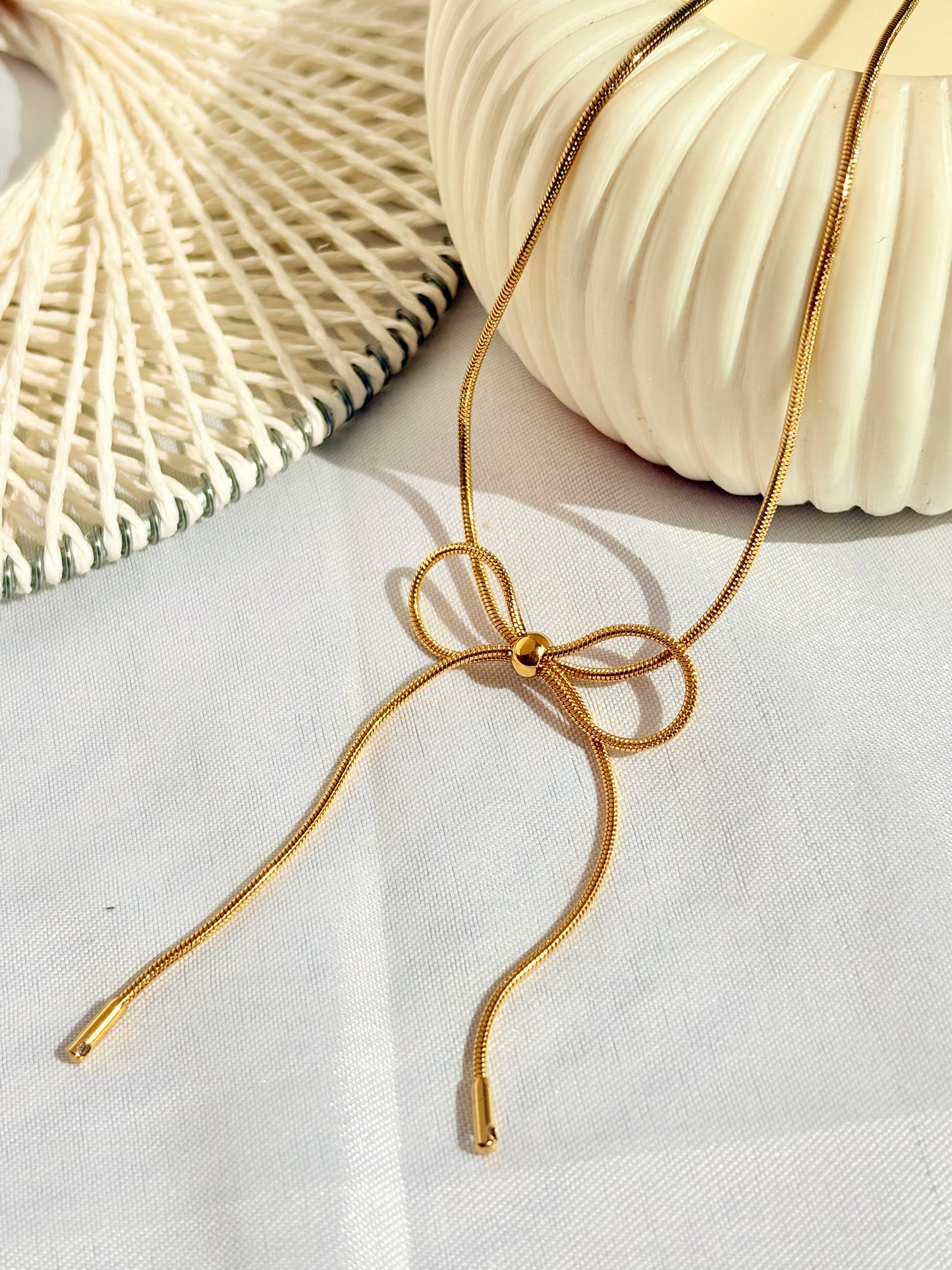 Bow Lariat Pendant
