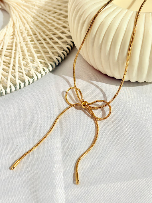 Bow Lariat Pendant