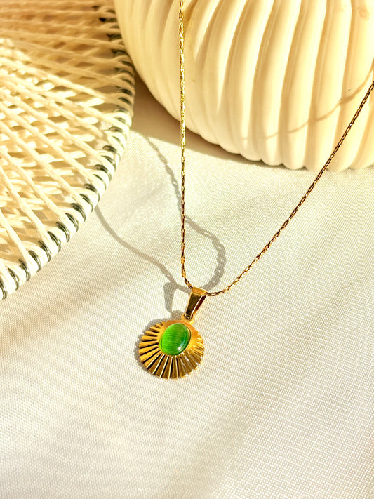 Sunburst Green Pendant