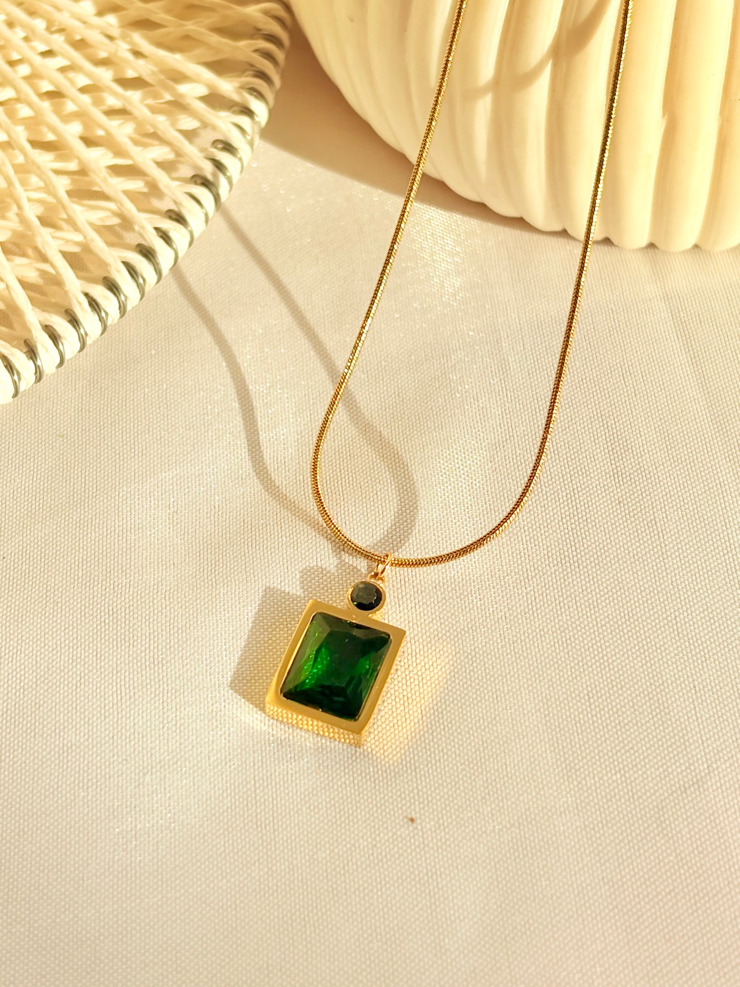Royal Emerald Cut Pendant