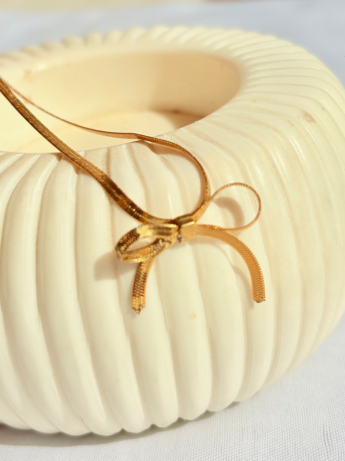 Golden Bow Knot choker