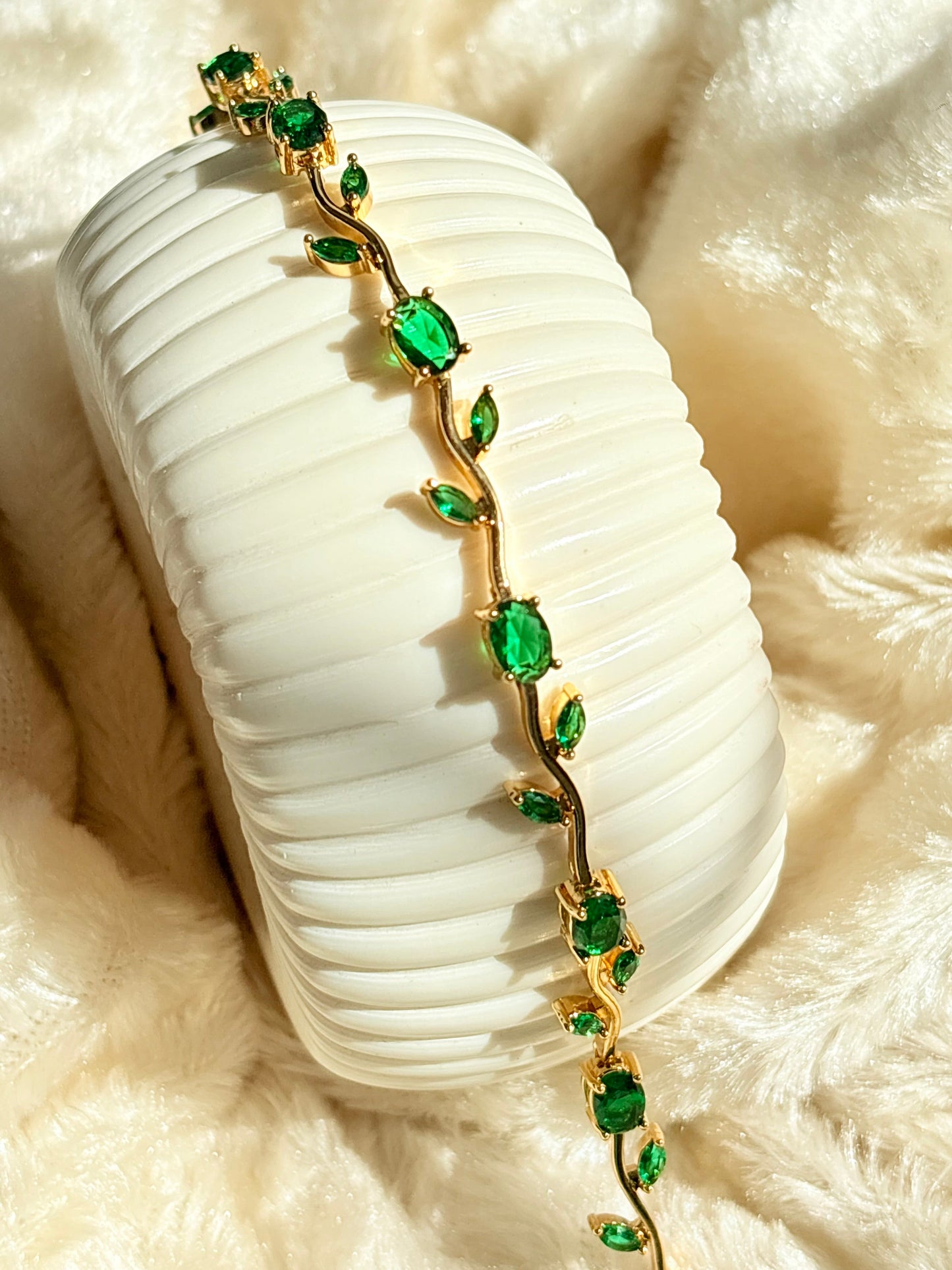 Emerald Tulip Bracelet