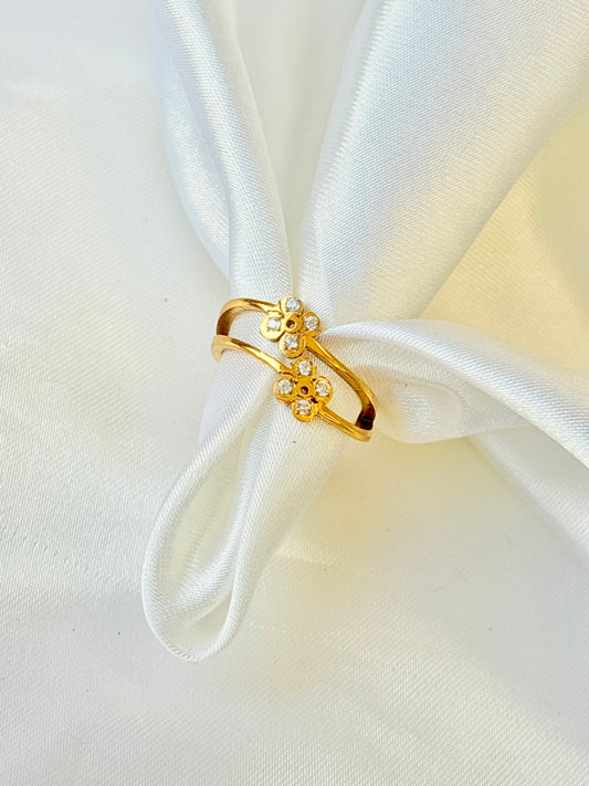 Floral Duo Ring
