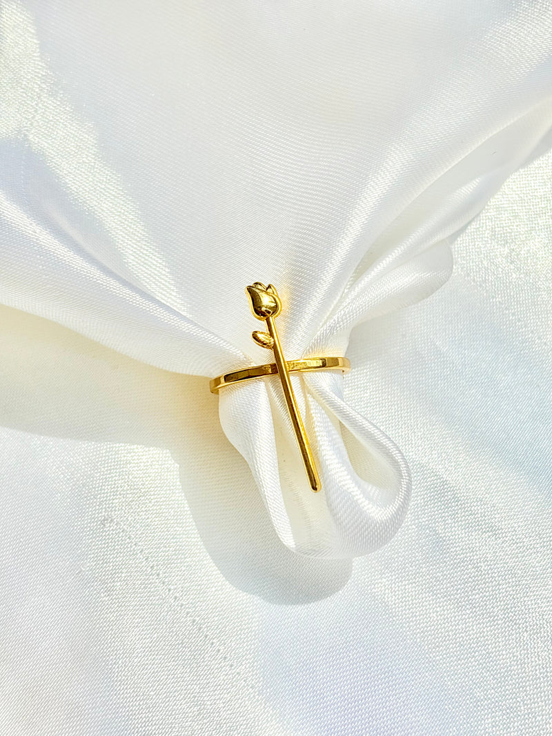 Rose Bar Statement Ring