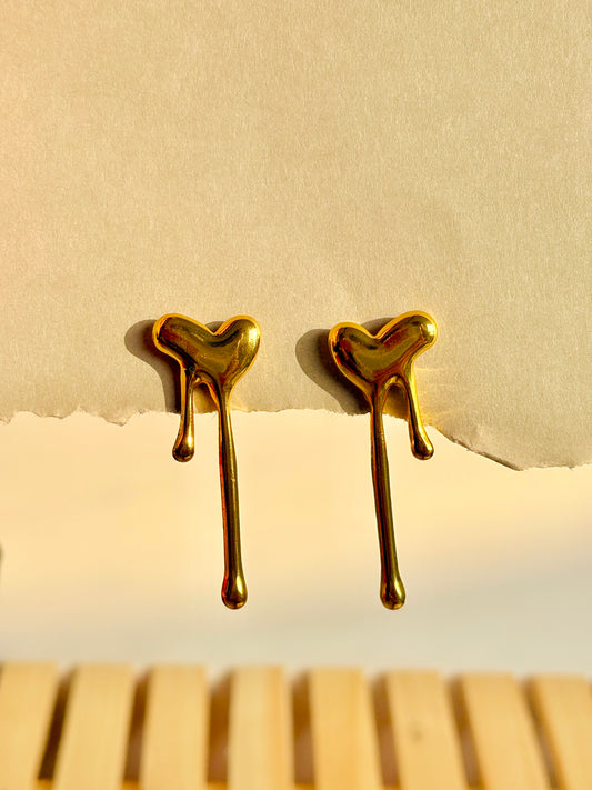 Melted heart Earings