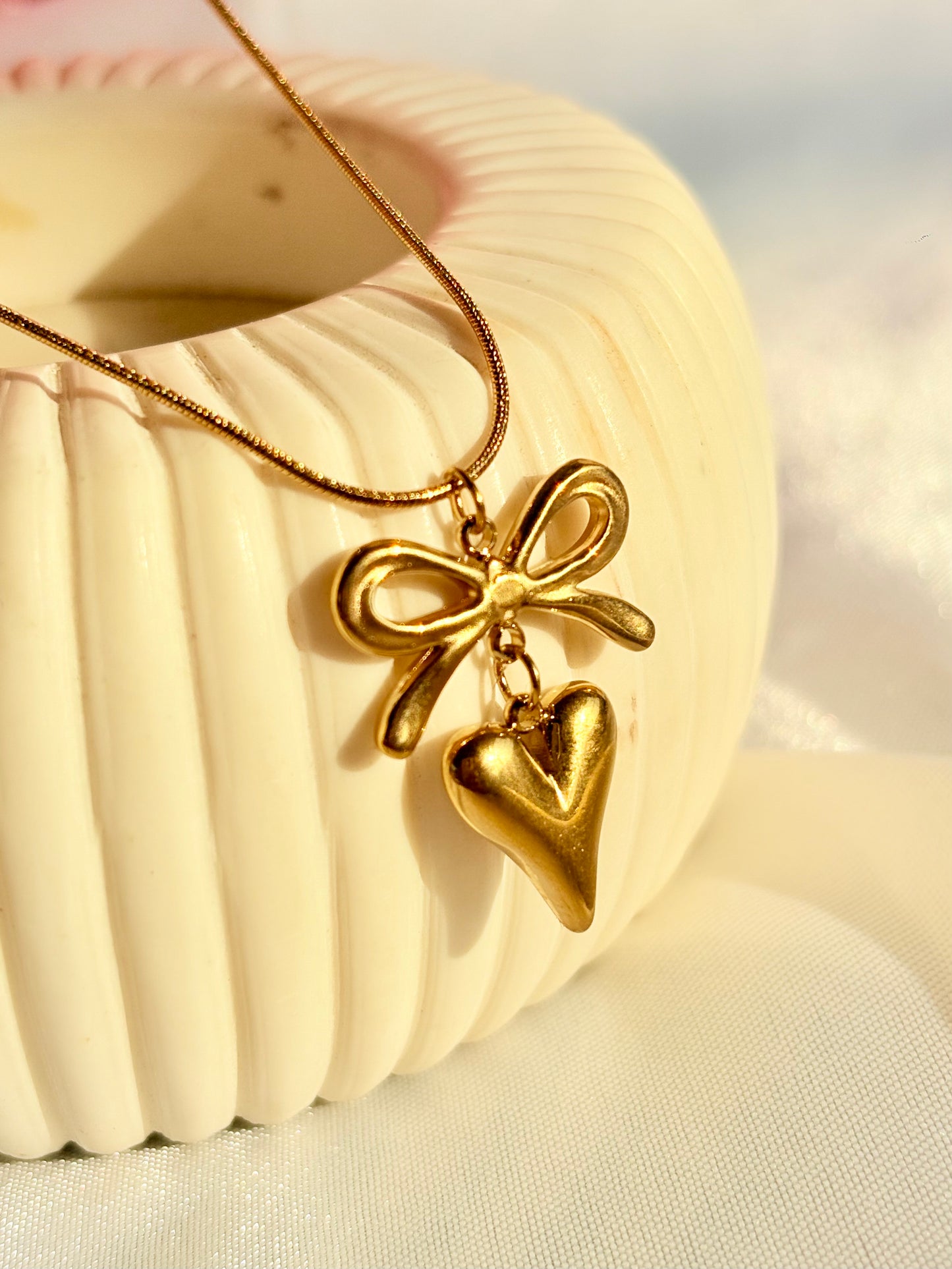 Love Knot Heart Pendant